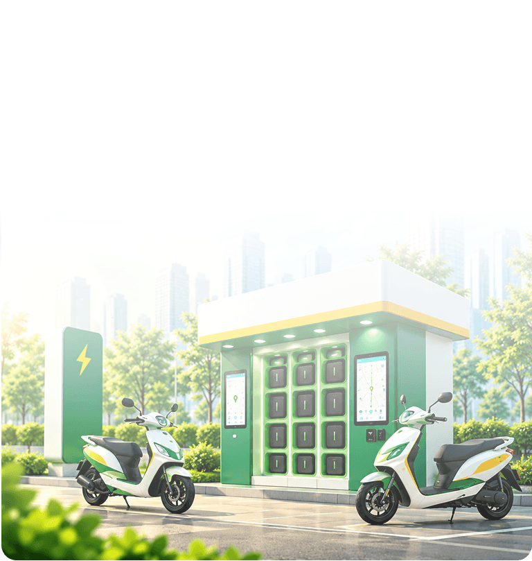 Electric scooters and battery swapping station